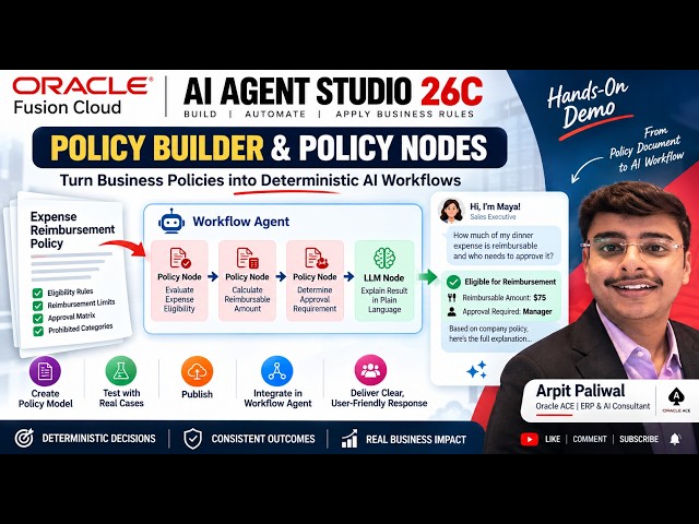 Policy Builder & Policy Nodes in Oracle Fusion AI Agent Studio (26C)