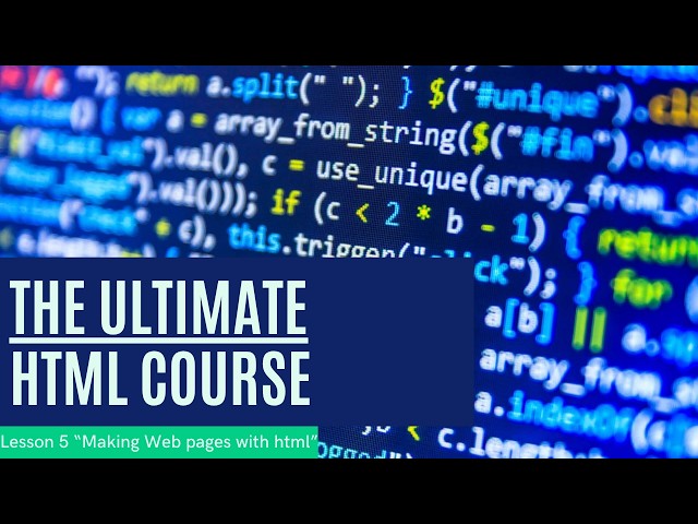 Lesson 5 "Many formats and Making Web pages using html" #html5