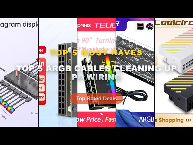Why Everyone Is Buying Top 5 ARGB Cables Cleaning Up PC Wiring - Coolcirc Computer ATX 24PIN 90 Degr