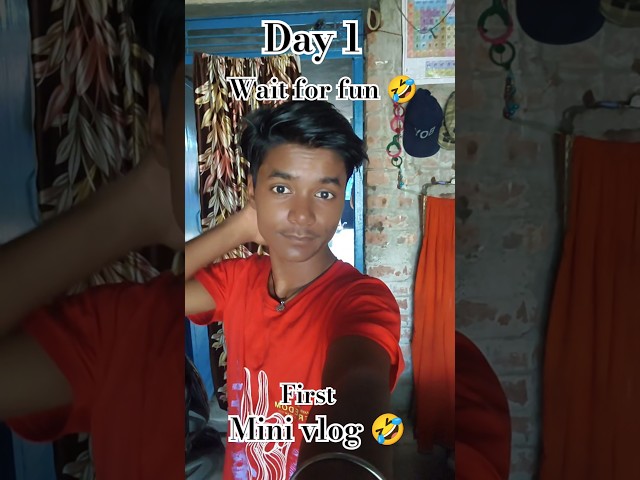 My first vlog 😜 | Mini vlog day 1 | #youtubeshorts #minivlog #shorts #comedy #1