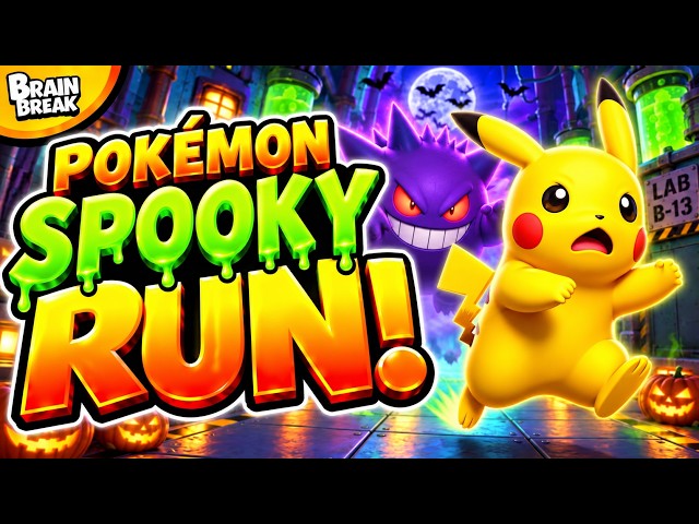 Pokemon Spooky Run! 🎃 Halloween Brain Break 🎃