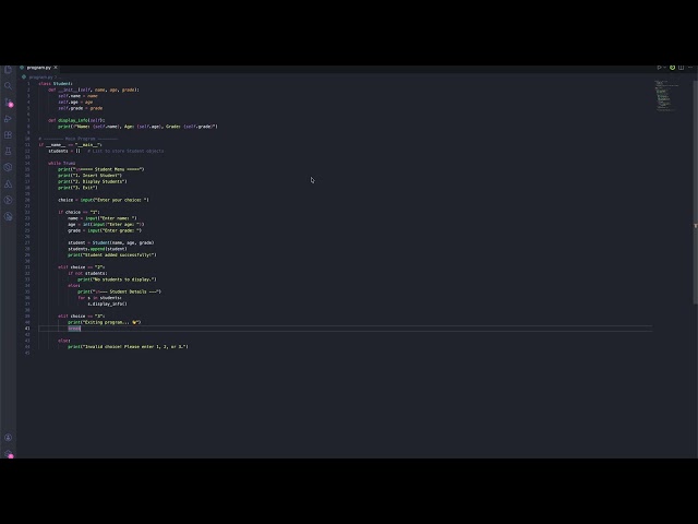 Basic Python Menu driven program
