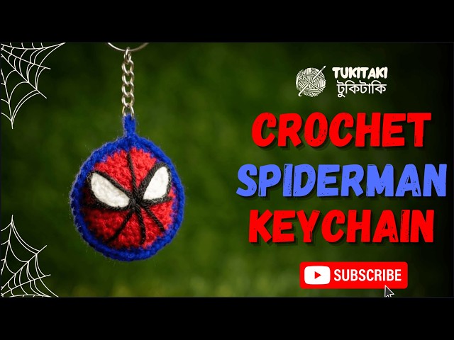 How to Crochet Spiderman Keychain | Easy Marvel Tutorial for Beginners | #tukitakicrochet