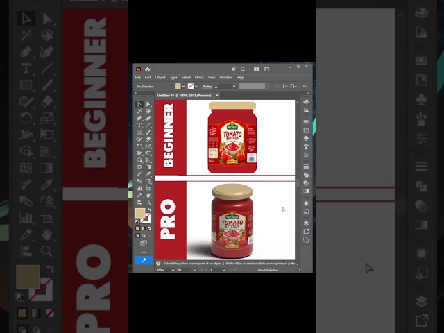 Adobe Illustrator 3D Tutorial How to Draw a 3D Jar of Tomato  Like a PRO#illustratortutorial #shorts