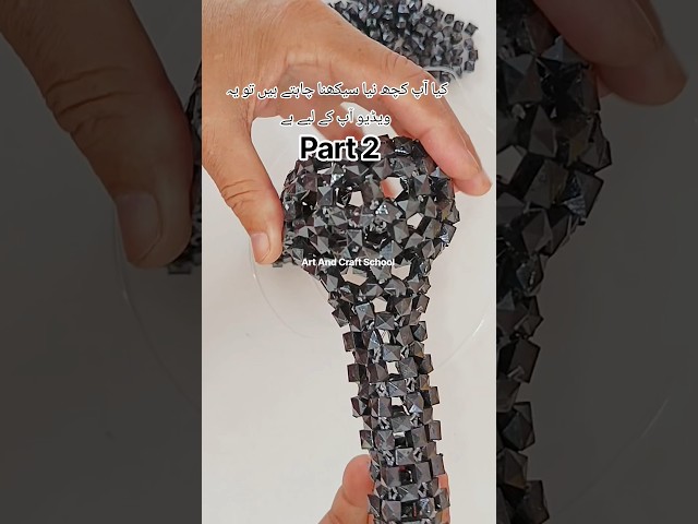 How to make Crystal beaded Vase details Tutorial part 2 #shorts#ideas#fyp#foryou #decocraft#craftee