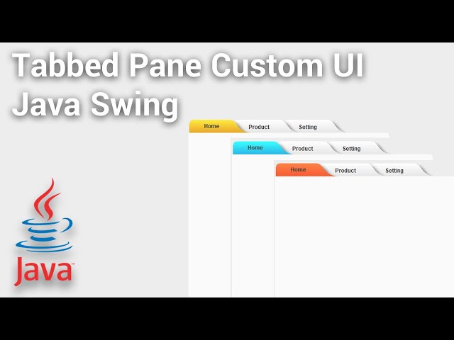 Tabbed Pane Custom UI using Java Swing
