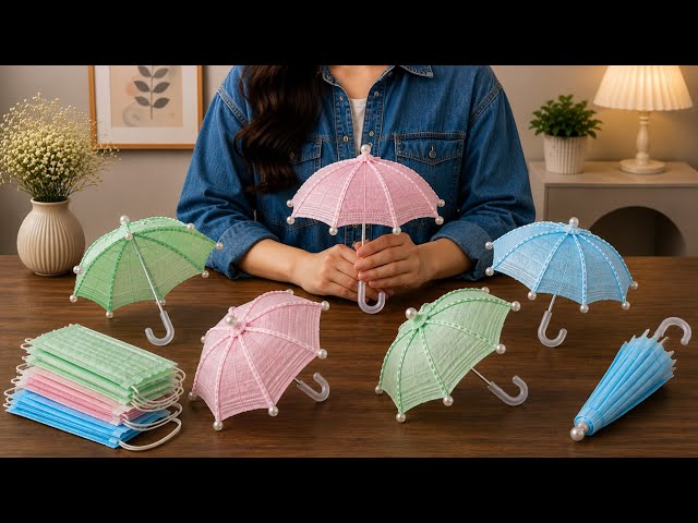 🤯 Turn Just ONE Face Mask into Stunning Decorative Umbrellas! ☂️✨