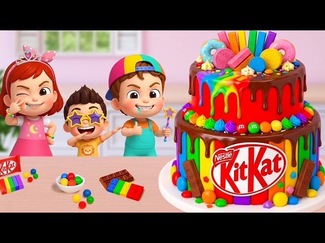 Miniature Rainbow Cake Tutorial 🌈 Sweet Mini Rainbow Chocolate Candy Cake Recipe 🍰 Yummy Teeny