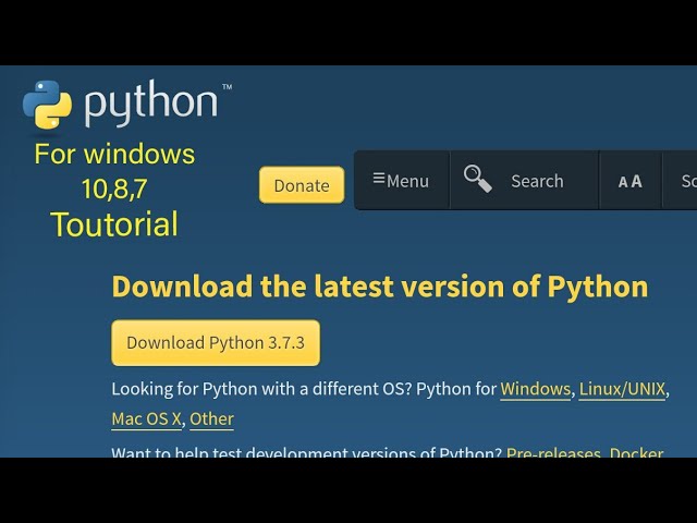 How to download python 3.7.3 for windows 10