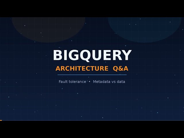 BigQuery Interview Question: Fault Tolerance & Metadata Architecture Explained