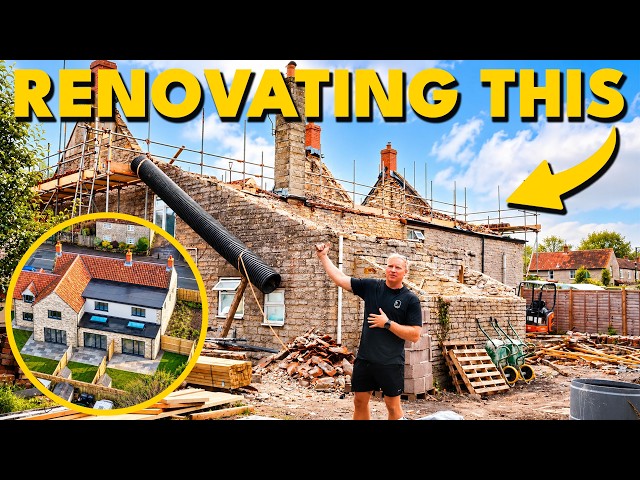 3 Derelict Cottages Transformed in 30 Minutes | Full Renovation Timelapse