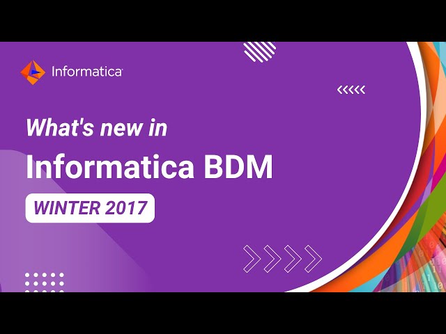 Meet the Experts Webinar  –  What’s new for Informatica Big Data Management in Winter’17 Release