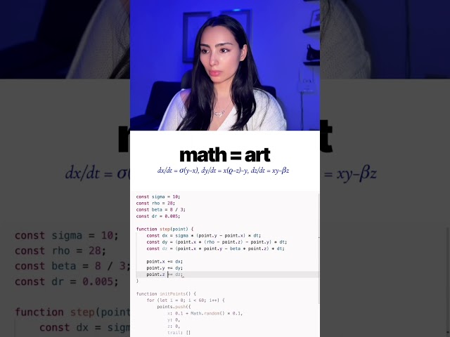 The Lorenz Attractor 🌌 visualizing mathematical equations with code!