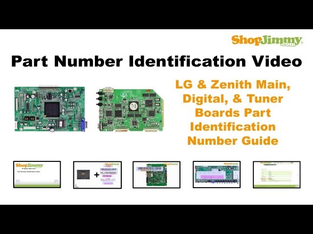 TV Repair Tutorial - Part Number Idenfication Guide for LG & Zenith Main, Digital, & Tuner Boards