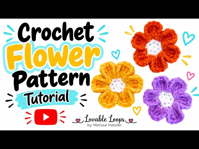 Crochet Small Flower Tutorial | Easy Crochet Flower for Beginners