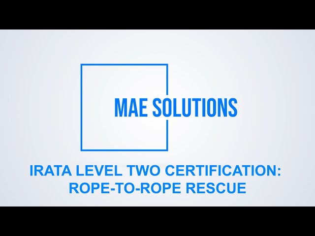 IRATA Level 2 - Rescue through a Rope to Rope