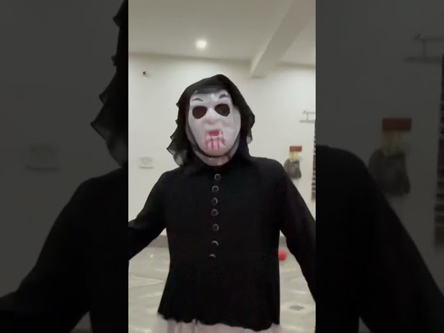 Evil nun and killer joker 😱#bhoot #ghost #haunteddoll #dancingladyserbia #horrorstories #terror