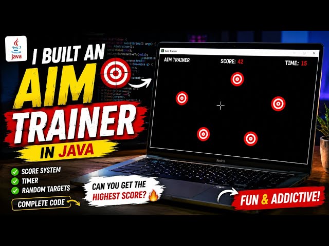 Built an AIM TRAINER Game in Java 🎯 | Java Mini Project🔥🤯