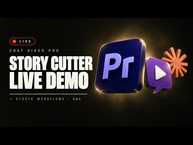 Cutting a Full Video With AI Inside Premiere Pro (Story Cutter + Studio) — LIVE