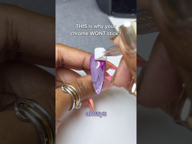 HOW TO: isolated chrome nails 🔮✨ #nails #chromenails #nailart #nailtutorial #nailtech