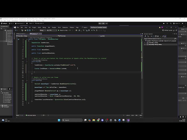 First Person Controller - Unity 6 - New Input System
