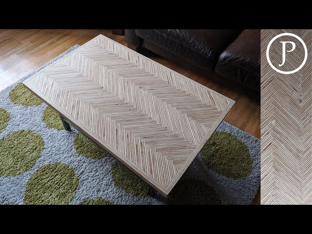 Plywood Endgrain // Herringbone Pattern // Table Top