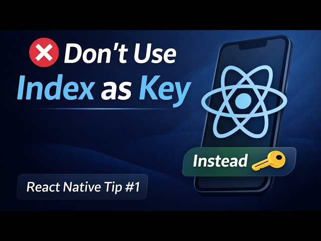 React Native Tip #1 ❌ Don’t Use Index as Key.