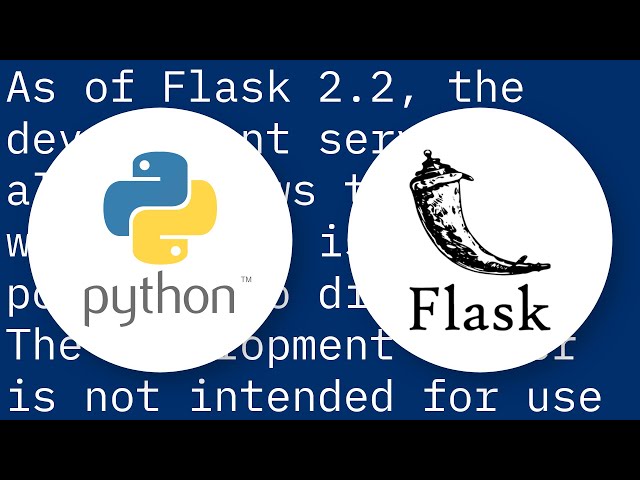 Flask at first run: Do not use the development server in a production environment