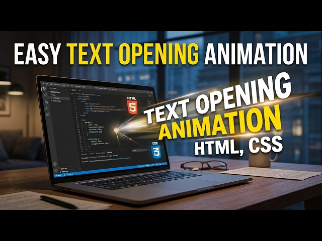 Easy text opening Animation using HTML CSS.