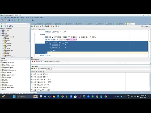 REF CURSORS #plsql #training #sql #btechfresherjobs #oracle 
