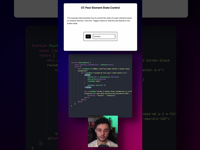 🎨 Tailwind Trick: Peer State #tailwindcss #react #tech