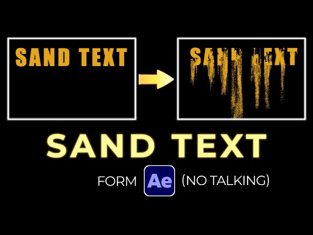 Sand Dripping Text Effect in After Effects | Trapcode Form Tutorial (No Talking)