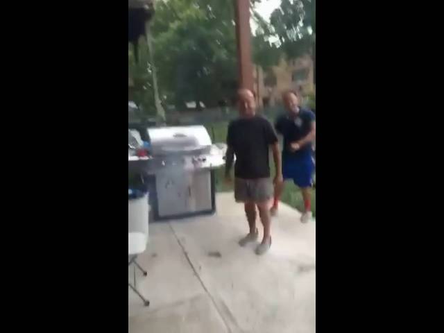 Kids pull prank on surprised dad with firecrackers July 4th 2016