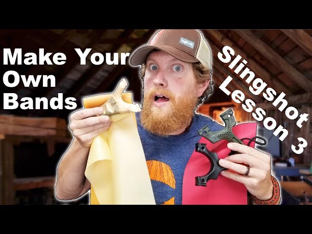 How to Make Slingshot bands and Tie on Pouches  (How to Slingshot #3)