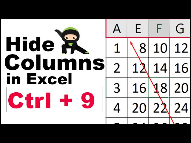 How to Hide Columns in Excel With Shortcut Key