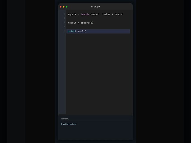 Python lambda 🐍 | Create Small Functions in One Line