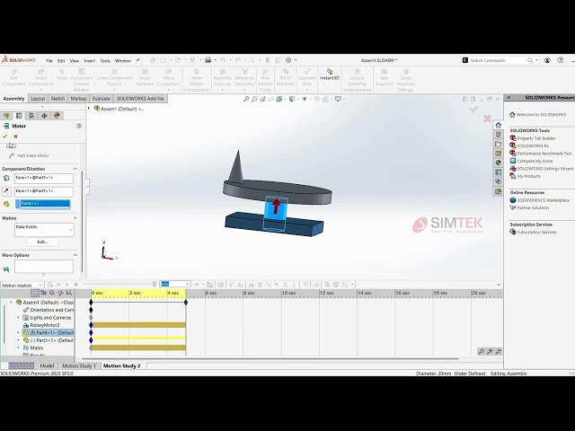 SolidWorks Motion Analysis – Tracing Paths Made Easy 🚀