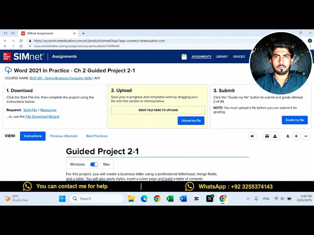 Word 2021 In Practice - Ch 2 Guided Project 2-1 | Simnet 2024 Chapter 2 & 365 Ch 2 Guided 2-1