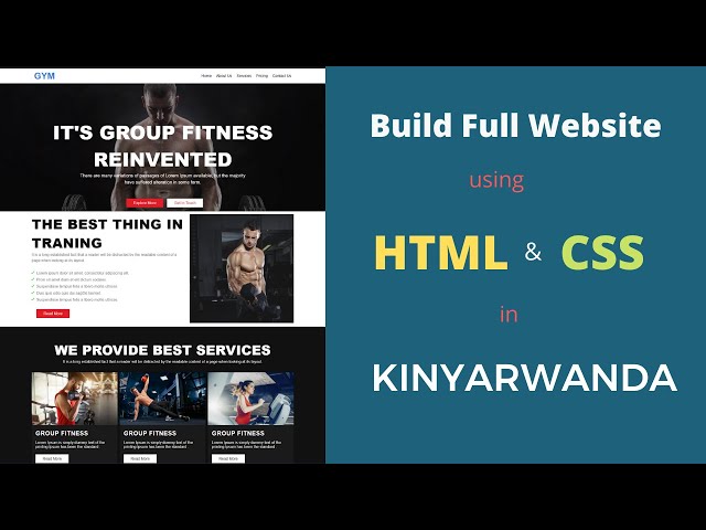 Create website using HTML and CSS in KINYARWANDA