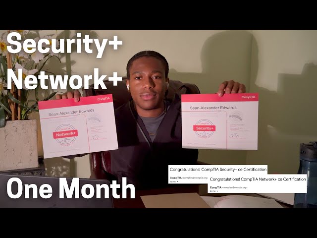 How I passed the Security+ & Network+ in 30 days!