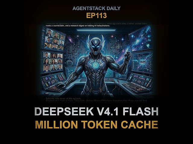 Folge 113: DeepSeek V4.1-Flash speichert Million-Token-Kontext im FP4-Cache | AgentStack Daily EP...