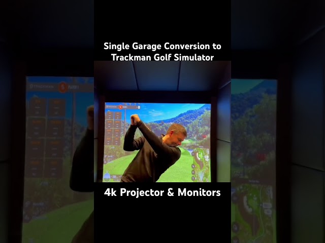 Single UK Garage Conversion to Trackman Golf Simulator #golfsimulator #golf #golftech #trackmangolf