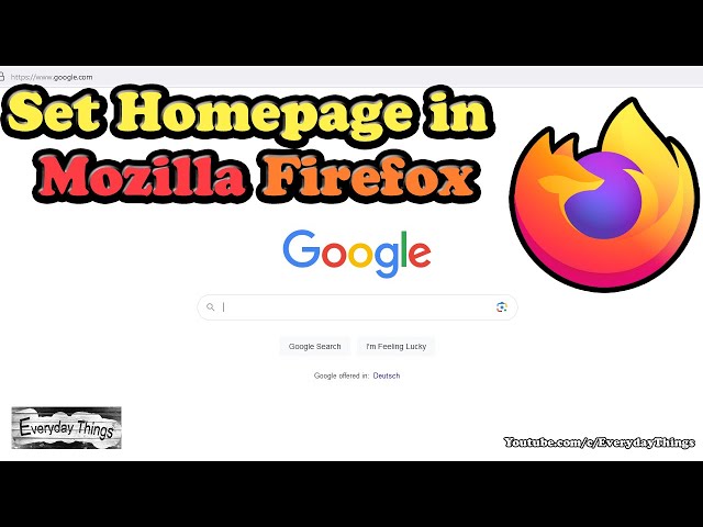 How to Set Google as Homepage in Mozilla Firefox | Step-by-Step Tutorial