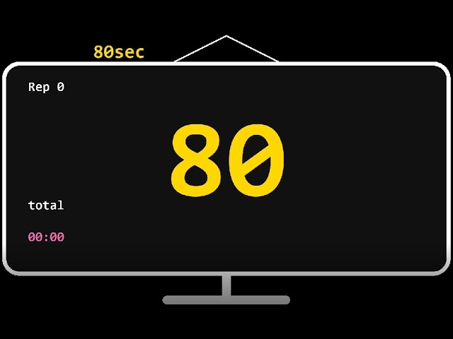 [Timer]80 Sec (1 Min 20 Sec) 1 Hour Loop Timer - Extended Interval, Gaming & Workout