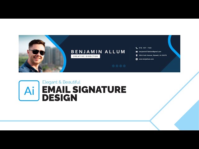 Create Email Signature Design in just 3 main steps in Adobe Illustrator!  #fierydesigns