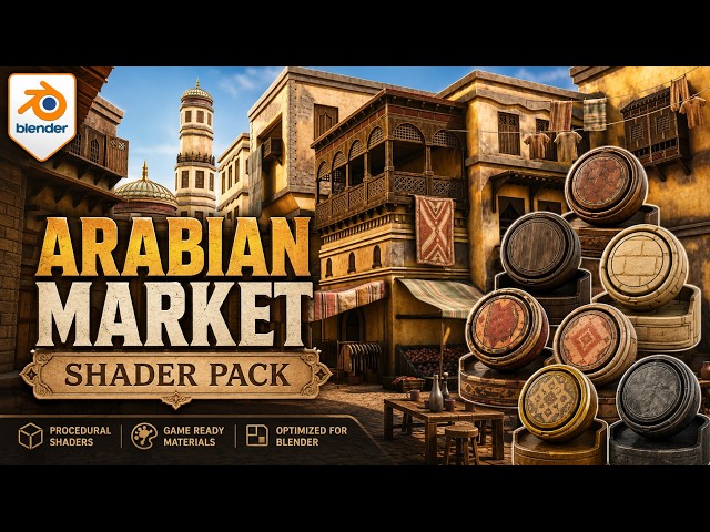 Arabian Market Shader Pack for Blender | Procedural Materials Showcase