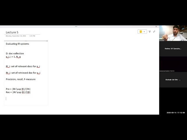 NLP - Lecture 5, Evaluating IR Systems