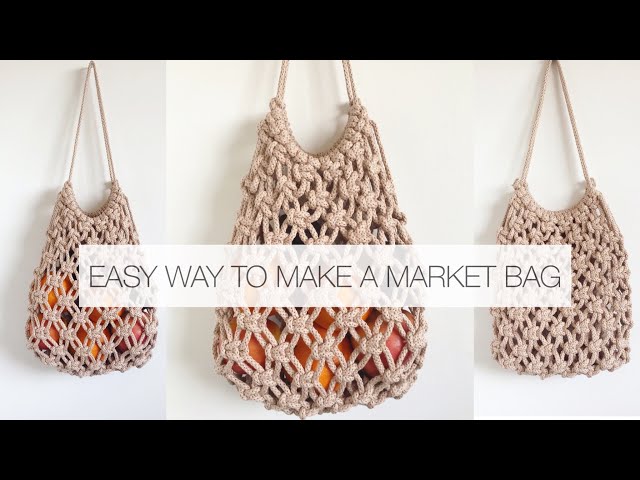 DIY MARKET BAG | EASY MACRAME MARKET BAG | MACRAME BAG #3