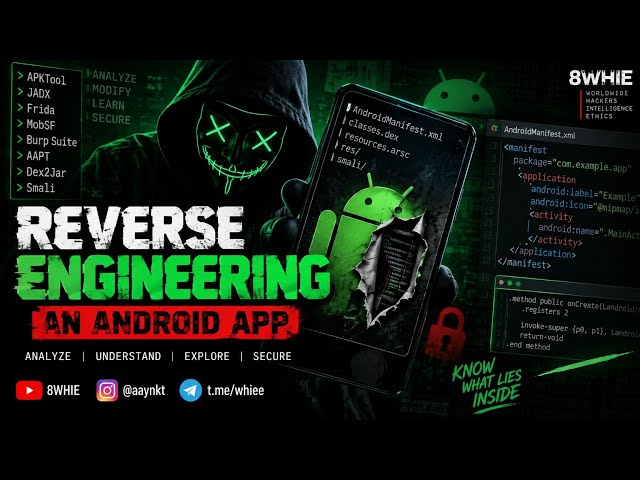 🔐 Reverse Engineering an Android App | Android Security & Analysis | 8WHIE 