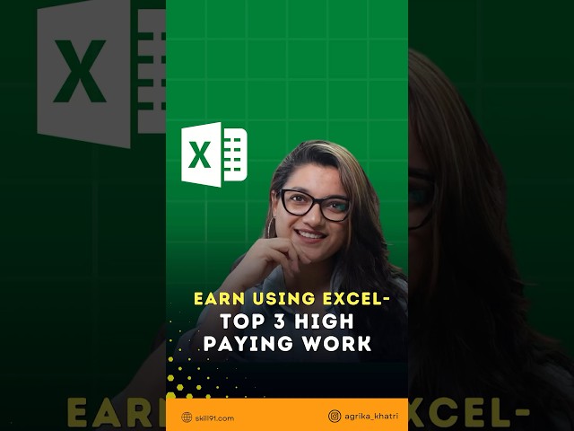 Top 3 Tips to EARN MONEY from MS Excel | Excel Tutorial for Beginners #shorts